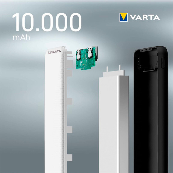 VARTA Powerbank – 2x USB-A + 1x USB-C bidirektional für Smartphones und andere Geräte – Energy Serie, 10000 mAh – Weiteres Produktbild 6
