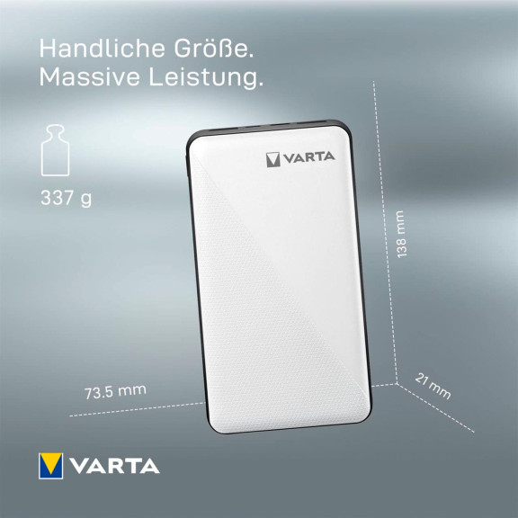 VARTA Powerbank – 2x USB-A + 1x USB-C bidirektional für Smartphones und andere Geräte – Energy Serie, 15000 mAh – Weiteres Produktbild 5 VARTA Powerbank – 2x USB-A + 1x USB-C bidirektional für Smartphones und andere Geräte – Energy Serie, 15000 mAh – Weiteres Produktbild 5