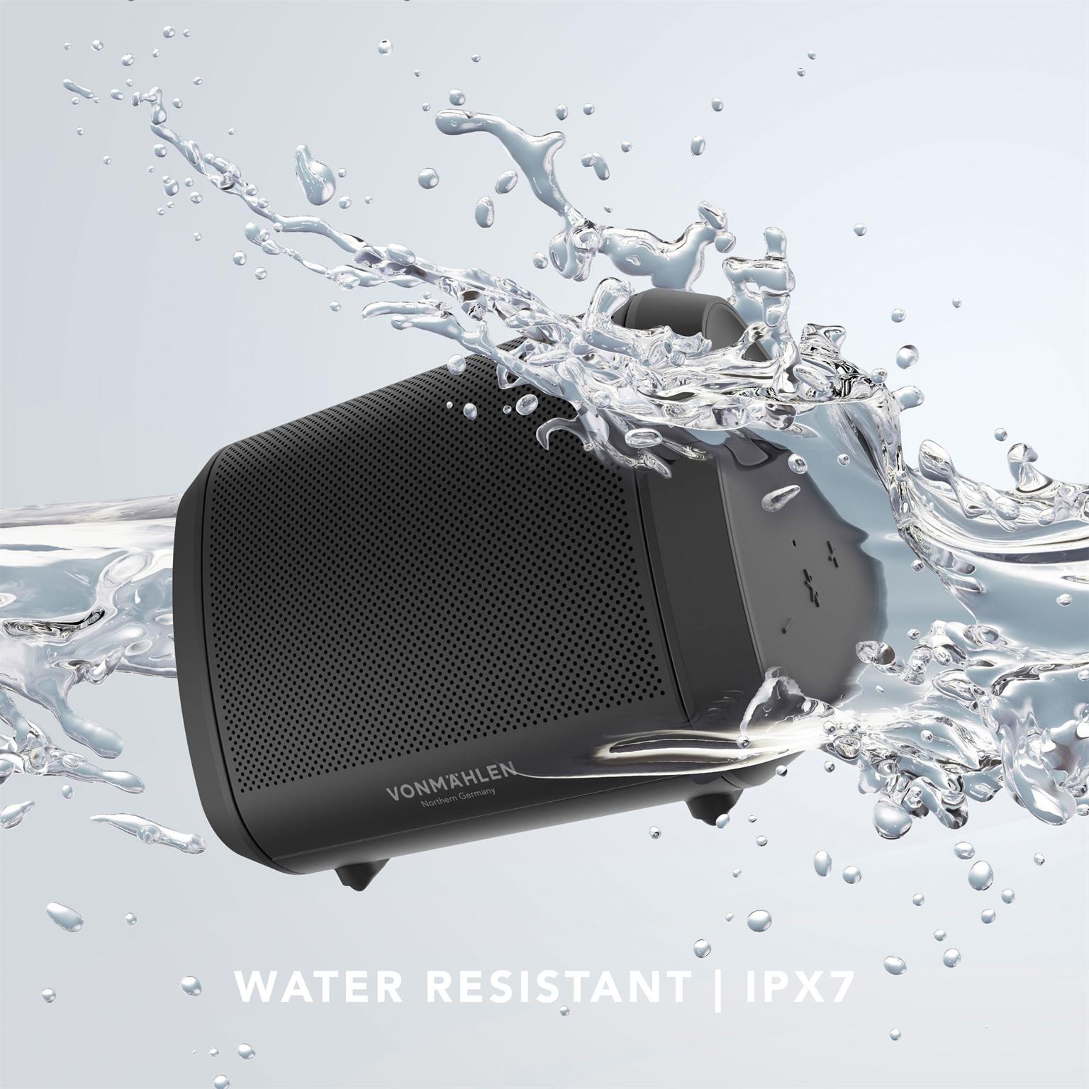 Vonmählen Air Beats Mini – Kabelloser Lautsprecher wasserdicht mit langer Akkulaufzeit und kraftvollem Sound – Weiteres Produktbild 4