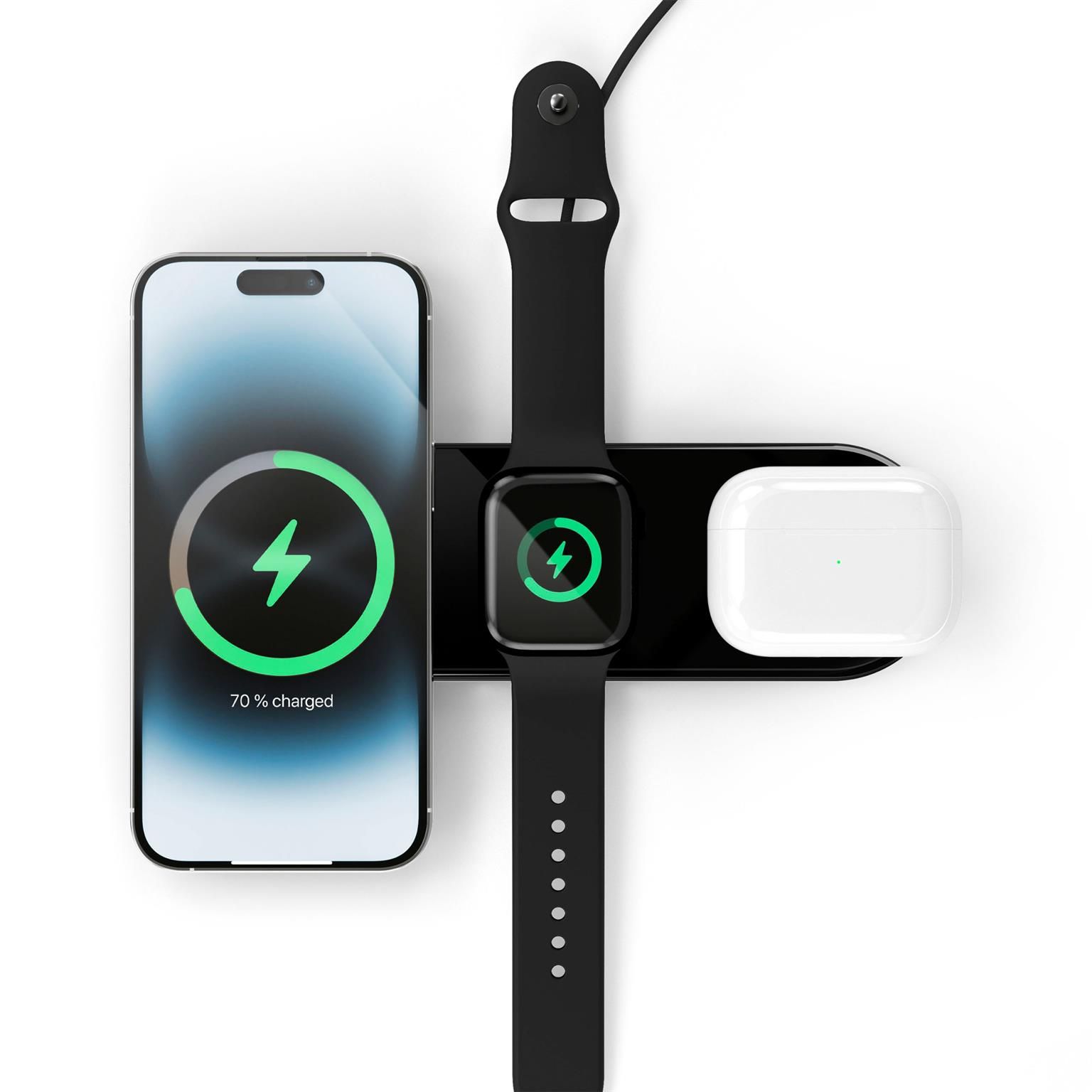 Vonmählen Aura Home – 3in1 kabellose Ladestation für induktives Laden – für Qi fähige Geräte – Weiteres Produktbild 3 Vonmählen Aura Home – 3in1 kabellose Ladestation für induktives Laden – für Qi fähige Geräte – Weiteres Produktbild 3