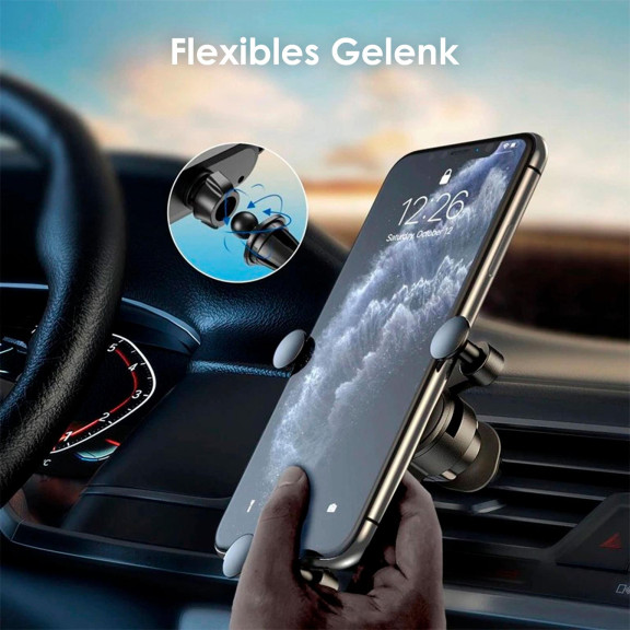 Wozinsky GRAVITY CAR MOUNT – Auto Handyhalter für Lüftungsgitter mit drehbarem Gelenk Schwerkraft Mechanik – Weiteres Produktbild 4