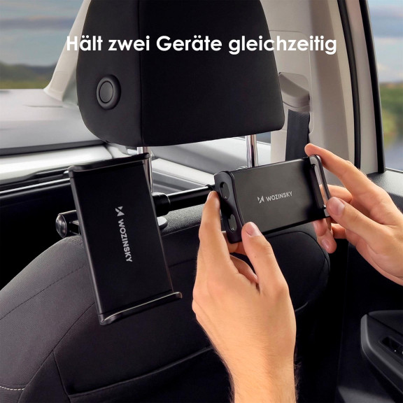 Wozinsky Auto Rücksitz Halter – Tablet Halter fürs Auto Kopfstützenhalterung für Tablet und Handy 4,7–11 Zoll – Weiteres Produktbild 2