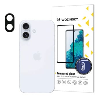 Wozinsky Full Camera Glass – Kameraglas-Schutz für iPhone 16, gehärtetes Glas – Schwarz Wozinsky Full Camera Glass – Kameraglas-Schutz für iPhone 16, gehärtetes Glas – Schwarz