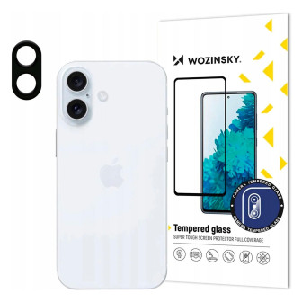 Wozinsky Full Camera Glass – Kameraglas-Schutz für iPhone 16e, gehärtetes Glas – Schwarz