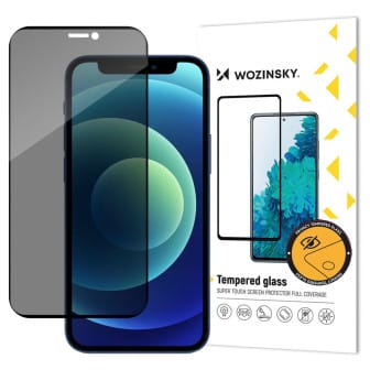 Wozinsky Privacy Glass iPhone 12 Pro Max Panzerglas Sichtschutz – Schwarz Wozinsky Privacy Glass iPhone 12 Pro Max Panzerglas Sichtschutz – Schwarz