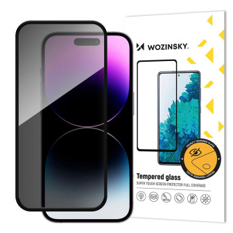 Wozinsky Privacy Glass iPhone 16 Panzerglas Sichtschutz – Schwarz