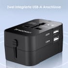 Wozinsky Reiseadapter Universal 24W EU US UK AUS – Reiseadapter weltweit mit USB für internationale Steckdosen – Produktbild 4
