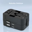 Wozinsky Reiseadapter Universal 24W EU US UK AUS – Reiseadapter weltweit mit USB für internationale Steckdosen – Produktbild 6