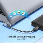 Wozinsky USB-C Winkeladapter – seitlich abgewinkelter USB-C Adapter 40 Gbit/s 240W 8K OTG – Produktbild 2