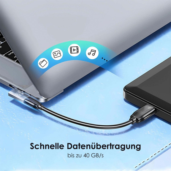 Wozinsky USB-C Winkeladapter – seitlich abgewinkelter USB-C Adapter 40 Gbit/s 240W 8K OTG – Weiteres Produktbild 2