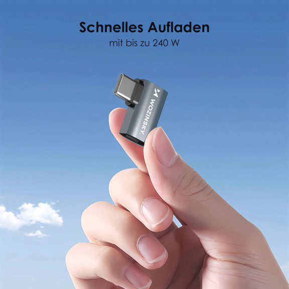 Wozinsky USB-C Winkeladapter – seitlich abgewinkelter USB-C Adapter 40 Gbit/s 240W 8K OTG – Weiteres Produktbild 8 Wozinsky USB-C Winkeladapter – seitlich abgewinkelter USB-C Adapter 40 Gbit/s 240W 8K OTG – Weiteres Produktbild 8