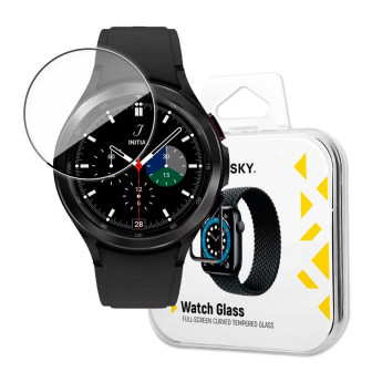 Wozinsky Watch Glass – Schutzglas für Samsung Galaxy Watch4/5/6/7/8 (40mm), Schutzfolie für Uhr Display – Schwarz/Transparent
