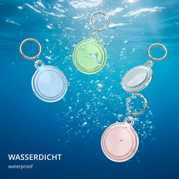 moex Wasserdichte AirTag Hülle für Schlüsselbund aus TPU mit Schlüsselanhänger – AquaTag – Weiteres Produktbild 2
