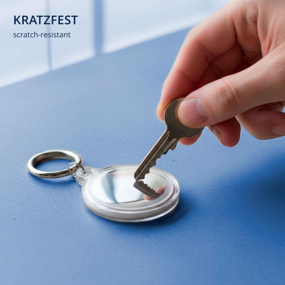 moex Wasserdichte AirTag Hülle für Schlüsselbund aus TPU mit Schlüsselanhänger – AquaTag – Weiteres Produktbild 3