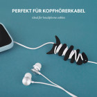 moex Kopfhörer Kabelaufwickler aus Silikon in Fischform – CableFinRoll – Weiteres Produktbild 4