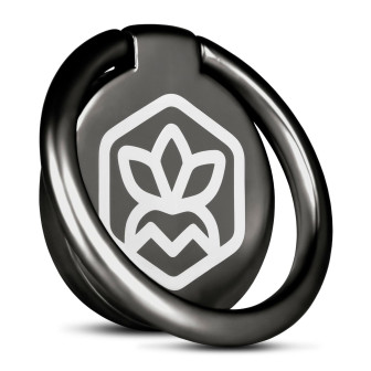 ONEFLOW Celune Ring – Universal Handyring Halter, Selbstklebende Fingerhalterung 360° Drehbar – Schwarz