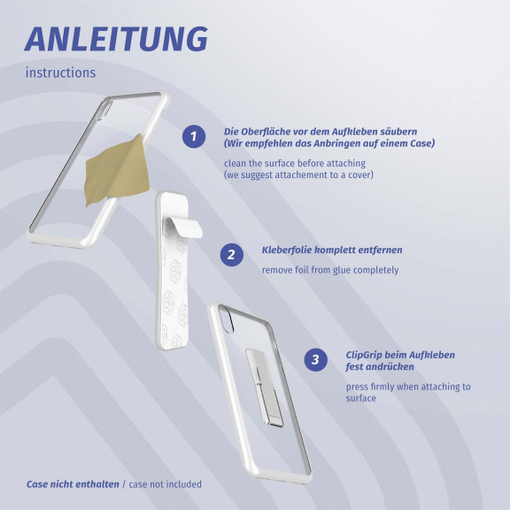 ONEFLOW Handy-Griff mit Fingerhalter und integriertem Ständer – ClipGrip – Weiteres Produktbild 8