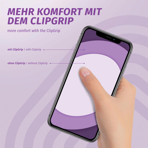 ONEFLOW Handy-Griff mit Fingerhalter und integriertem Ständer – ClipGrip – Weiteres Produktbild 5