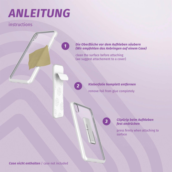 ONEFLOW Handy-Griff mit Fingerhalter und integriertem Ständer – ClipGrip – Weiteres Produktbild 8