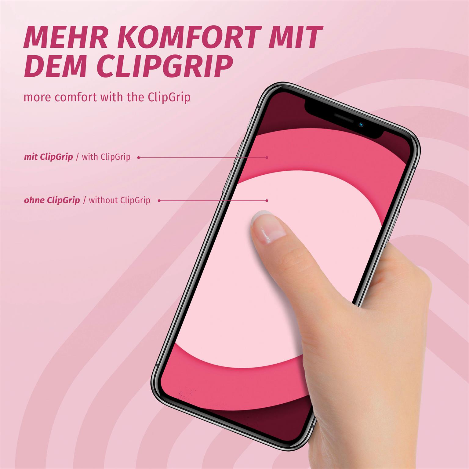 ONEFLOW Handy-Griff mit Fingerhalter und integriertem Ständer – ClipGrip – Weiteres Produktbild 4