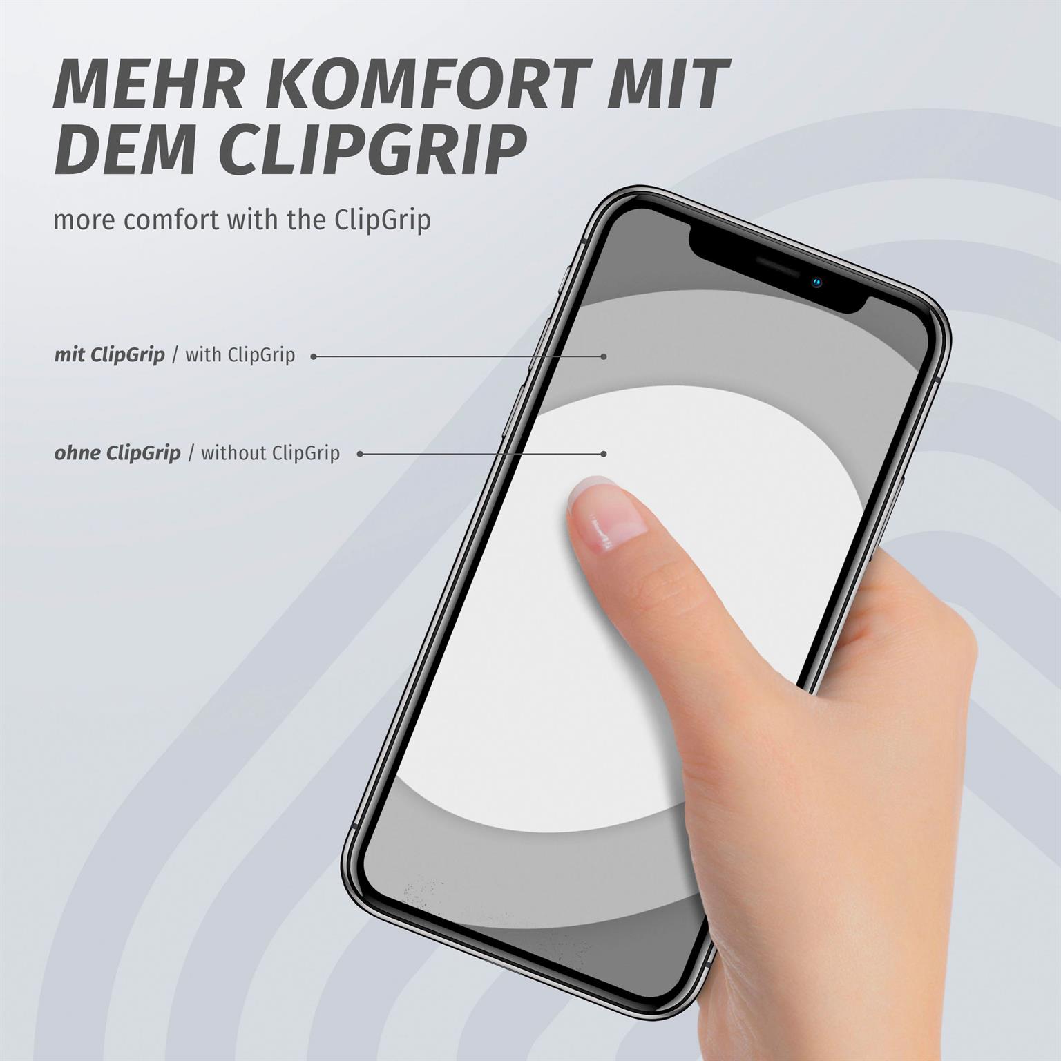 ONEFLOW Handy-Griff mit Fingerhalter und integriertem Ständer – ClipGrip – Weiteres Produktbild 4