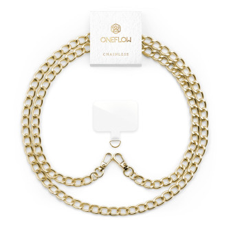 ONEFLOW Universal Handykette Edelstahl abnehmbar – CHAINLESS Curb Chain – Gold