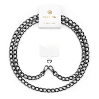 ONEFLOW Universal Handykette Edelstahl abnehmbar – CHAINLESS Curb Chain – Schwarz ONEFLOW Universal Handykette Edelstahl abnehmbar – CHAINLESS Curb Chain – Schwarz