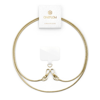 ONEFLOW Universal Handykette Edelstahl abnehmbar – CHAINLESS Fine Chain – Gold