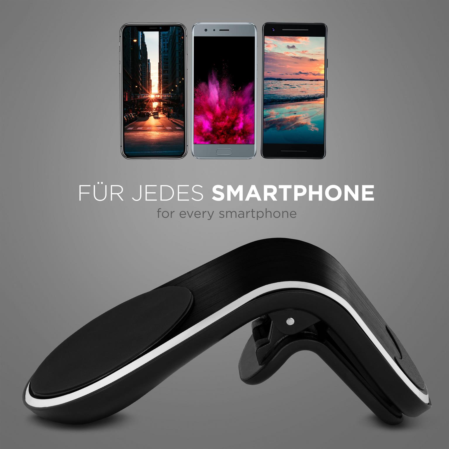 ONEFLOW Auto-Handyhalterung Magnet Alu für Lüftung – Flex Grip – Weiteres Produktbild 3 ONEFLOW Auto-Handyhalterung Magnet Alu für Lüftung – Flex Grip – Weiteres Produktbild 3