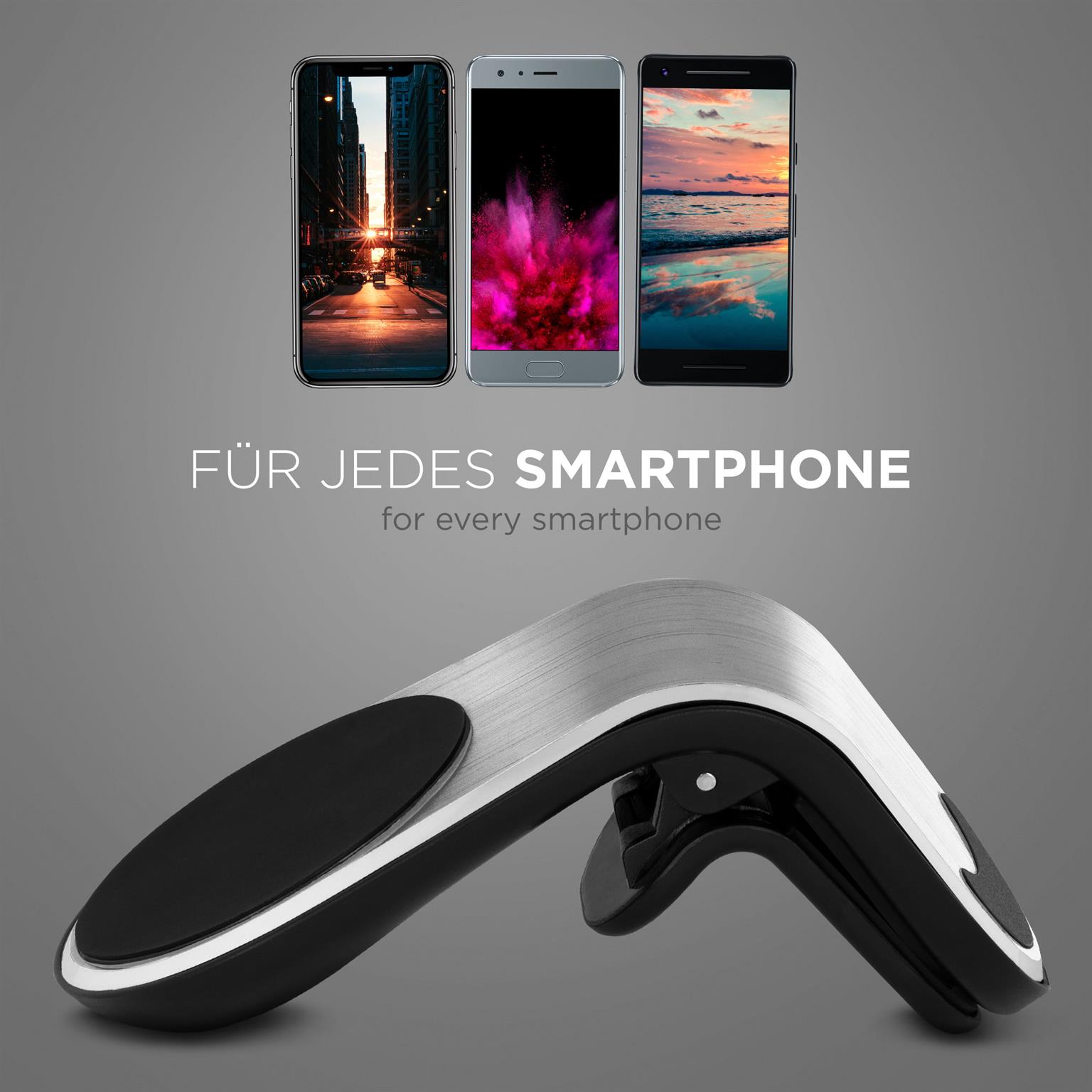 ONEFLOW Auto-Handyhalterung Magnet Alu für Lüftung – Flex Grip – Weiteres Produktbild 3 ONEFLOW Auto-Handyhalterung Magnet Alu für Lüftung – Flex Grip – Weiteres Produktbild 3