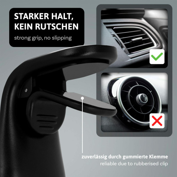 ONEFLOW Auto-Handyhalterung Magnet Alu für Lüftung – Flex Grip – Weiteres Produktbild 7