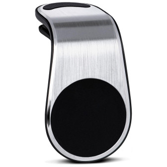 ONEFLOW Auto-Handyhalterung Magnet Alu für Lüftung – Flex Grip – Brushed Silver