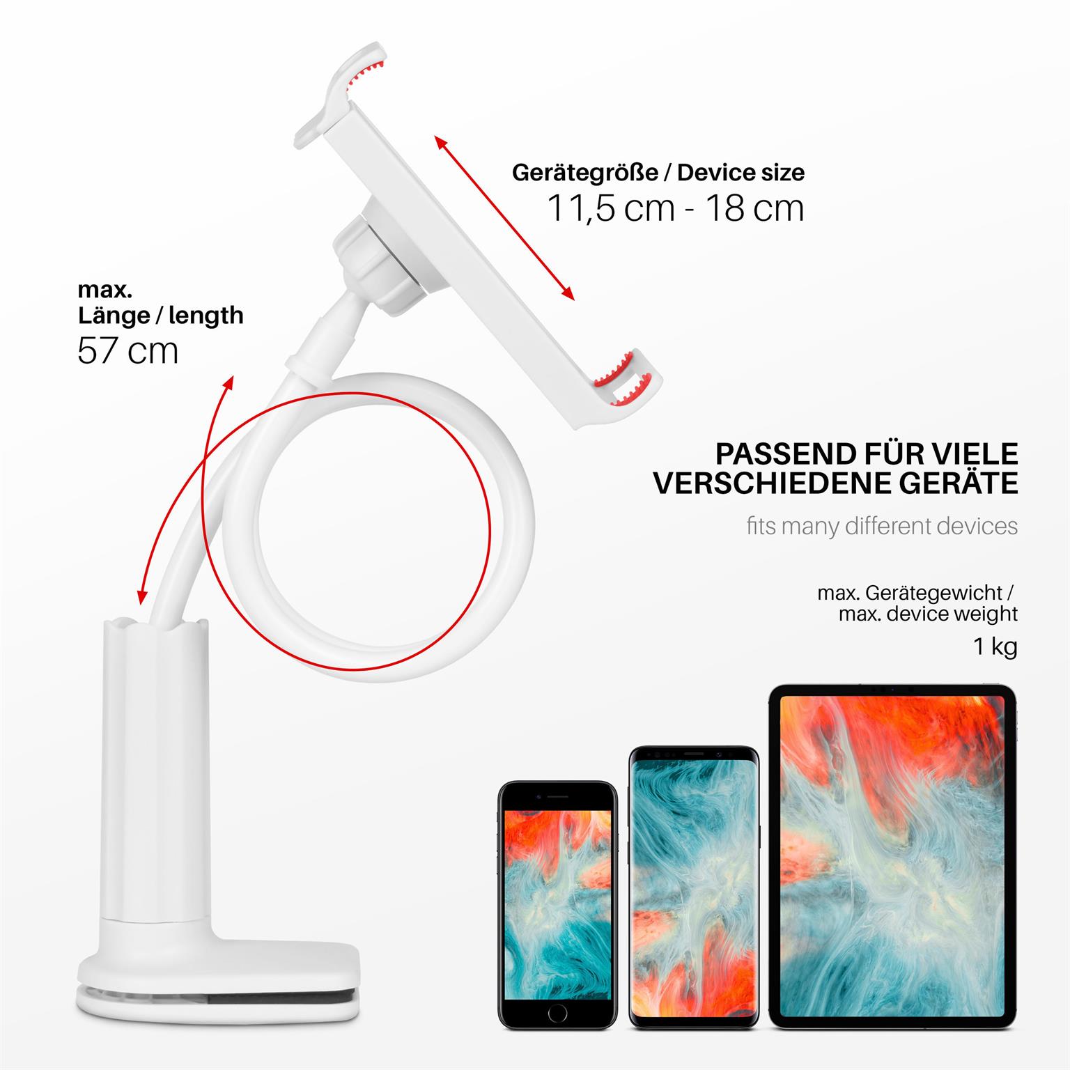 moex Schwanenhals Tablet Halterung Tisch, flexibel – Flex Mount – Weiteres Produktbild 4 moex Schwanenhals Tablet Halterung Tisch, flexibel – Flex Mount – Weiteres Produktbild 4