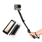 moex Flexshot – Selfie Stick mit Stativ, Kamera Einbeinstativ für GoPro mit rutschfestem Griff – Produktbild 8