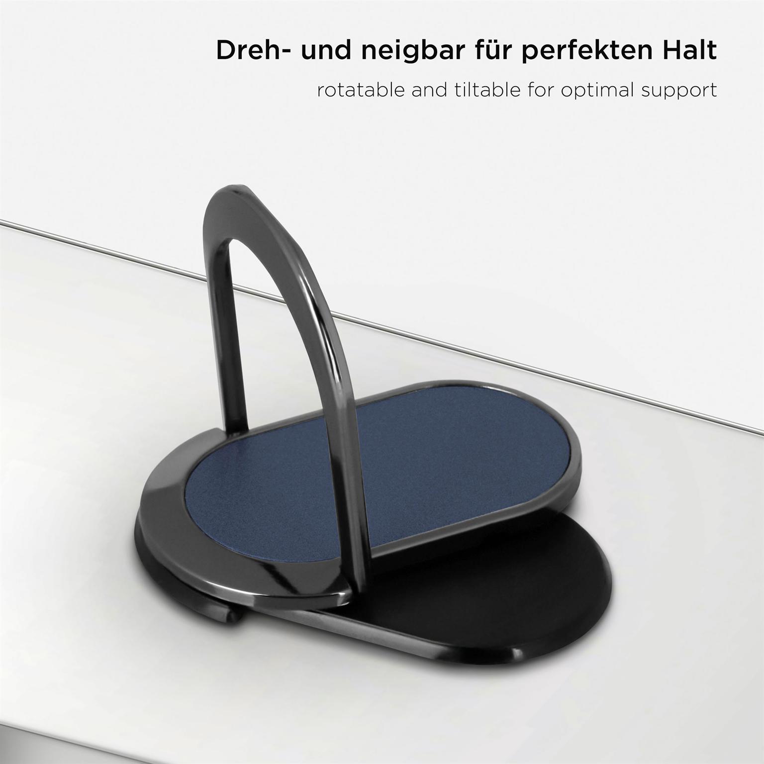 4er-Set Handy-Griffe – 360° Drehbar, Ausziehbar, Zusammenklappbar, Für Smartphones & Tablets (schwarz, Grau, Blau