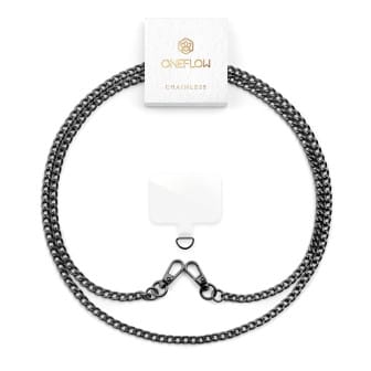 ONEFLOW Universal Handykette Edelstahl abnehmbar – CHAINLESS Link Chain – Schwarz ONEFLOW Universal Handykette Edelstahl abnehmbar – CHAINLESS Link Chain – Schwarz