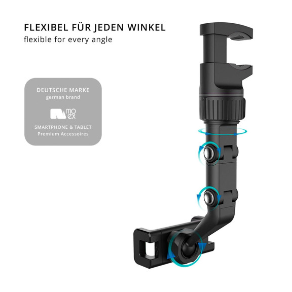 moex Verstellbarer Handyhalter Auto für Rückspiegel – MirrorGrip – Weiteres Produktbild 4