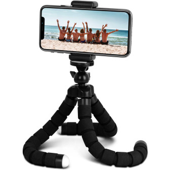 ONEFLOW Tripod Handy Stativ mit flexiblen Beinen bis 1,6 kg – Octopod – Schwarz