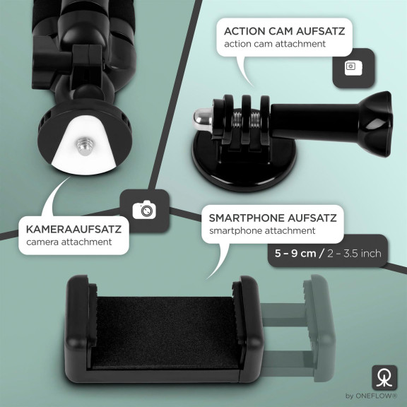 ONEFLOW Tripod Handy Stativ mit flexiblen Beinen bis 1,6 kg – Octopod – Weiteres Produktbild 4 ONEFLOW Tripod Handy Stativ mit flexiblen Beinen bis 1,6 kg – Octopod – Weiteres Produktbild 4