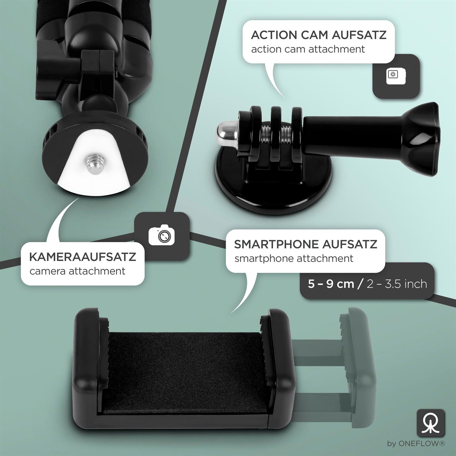 ONEFLOW Tripod Handy Stativ mit flexiblen Beinen bis 1,6 kg – Octopod – Weiteres Produktbild 4 ONEFLOW Tripod Handy Stativ mit flexiblen Beinen bis 1,6 kg – Octopod – Weiteres Produktbild 4