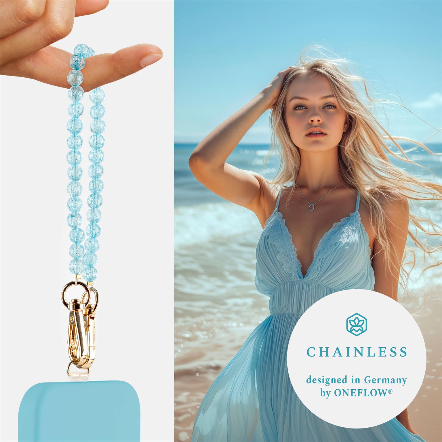 ONEFLOW Universal Handyanhänger mit Perlen – Chainless Paradise Pearls – Weiteres Produktbild 2