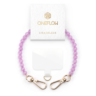 ONEFLOW Universal Handyanhänger mit Perlen – Chainless Paradise Pearls – Purple Haze