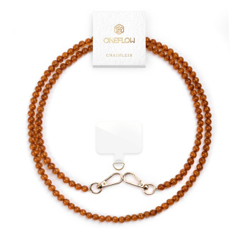 ONEFLOW ONEFLOW Universal Handykette Perlen abnehmbar – Chainless Paradise Pearls – Lush Coconut