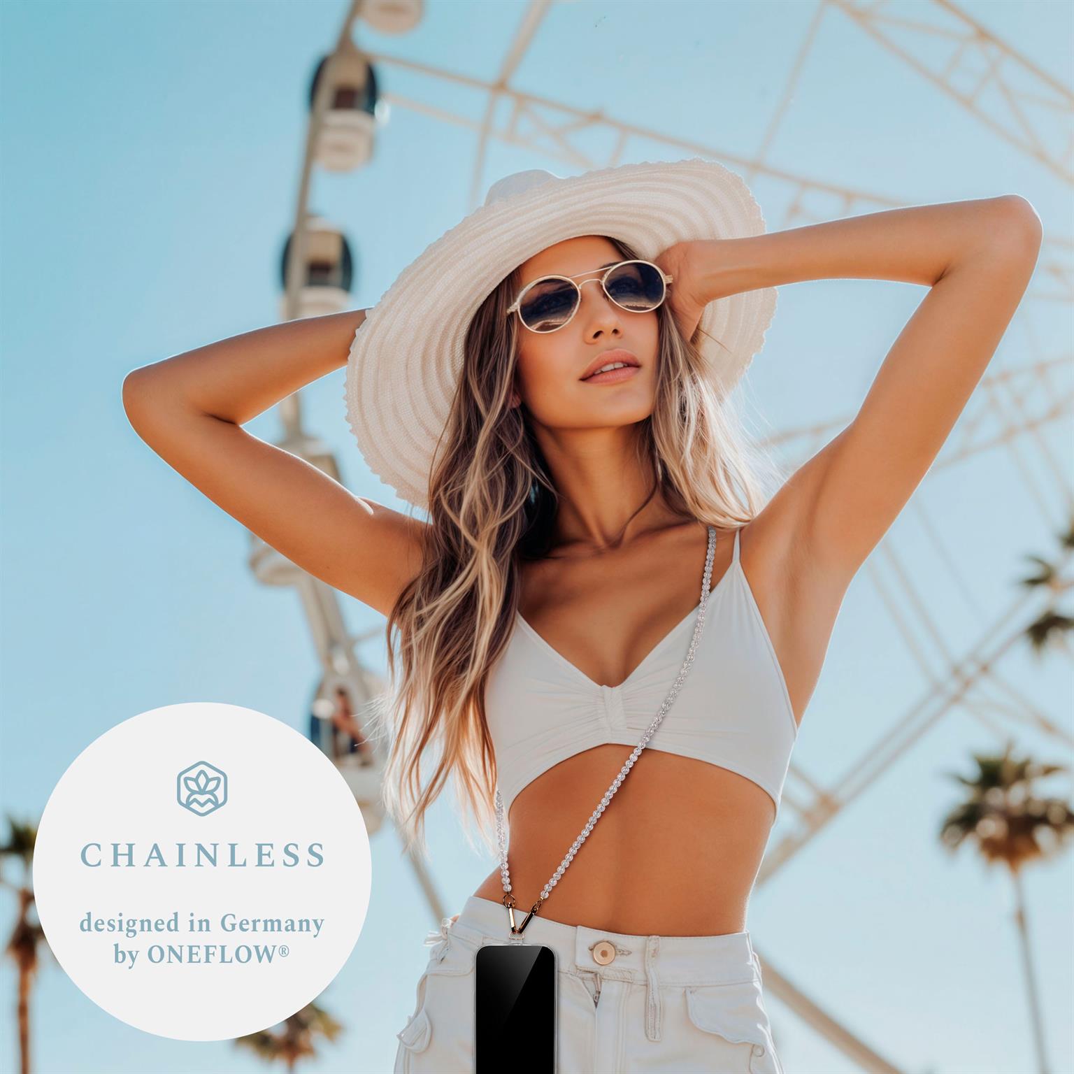 ONEFLOW Universal Handykette Perlen abnehmbar – Chainless Paradise Pearls – Weiteres Produktbild 2