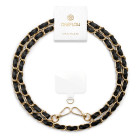 ONEFLOW Universal Handykette Edelstahl Leder Optik – CHAINLESS Parisian Chain – Weiteres Produktbild 1