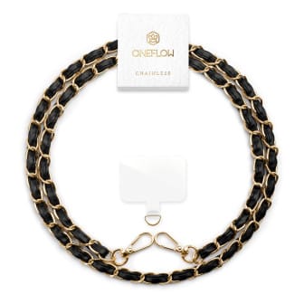 ONEFLOW Universal Handykette Edelstahl Leder Optik – CHAINLESS Parisian Chain – Gold ONEFLOW Universal Handykette Edelstahl Leder Optik – CHAINLESS Parisian Chain – Gold
