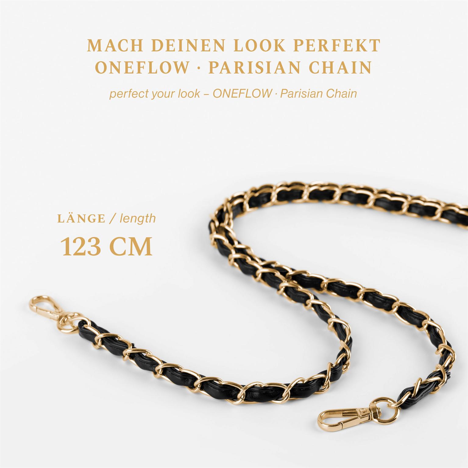 ONEFLOW Universal Handykette Edelstahl Leder Optik – CHAINLESS Parisian Chain – Weiteres Produktbild 1