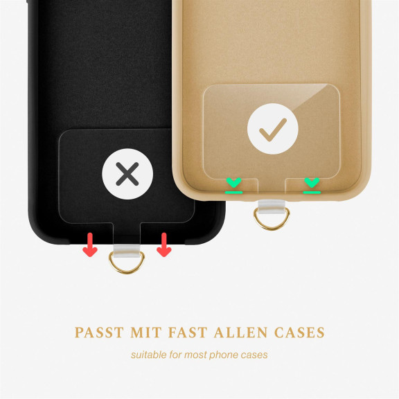 ONEFLOW Universal Handykette Edelstahl Leder Optik – CHAINLESS Parisian Chain – Weiteres Produktbild 4