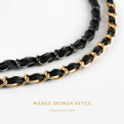 ONEFLOW Universal Handykette Edelstahl Leder Optik – CHAINLESS Parisian Chain – Weiteres Produktbild 6