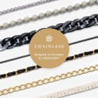 ONEFLOW Universal Handykette Edelstahl Leder Optik – CHAINLESS Parisian Chain – Weiteres Produktbild 7